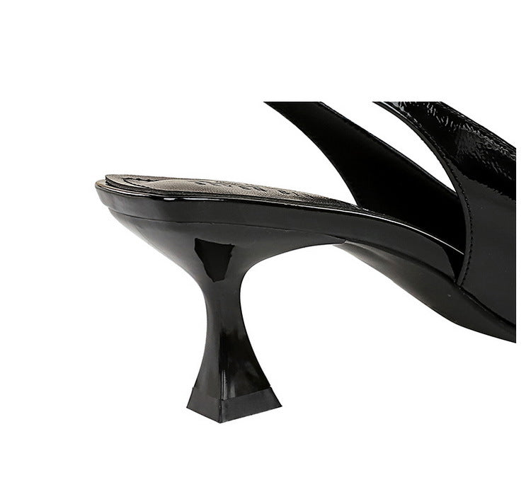 Black Pointed-Toe Mule