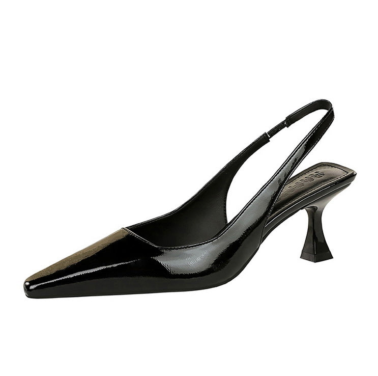 Black Pointed-Toe Mule